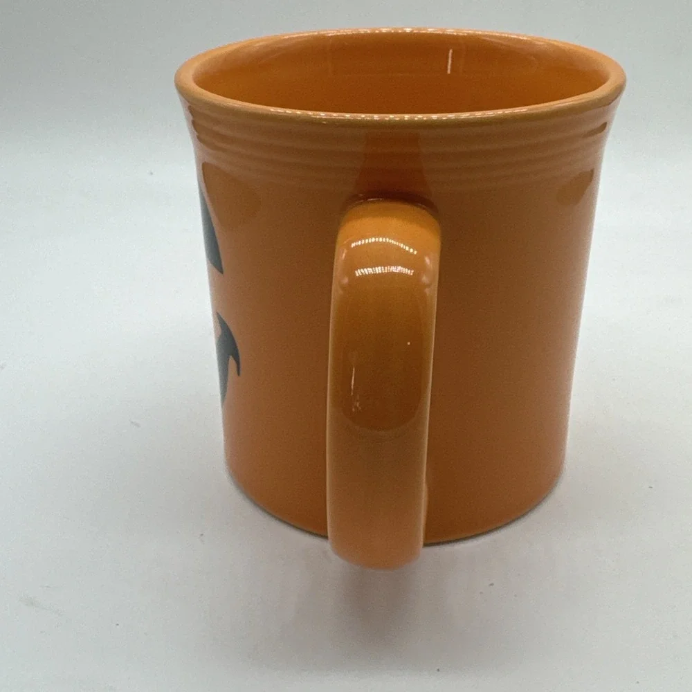 NEW Fiesta retired Happy Pumpkin Halloween Java Mug Fiestaware tangerine